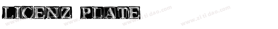 Licenz Plate字体转换